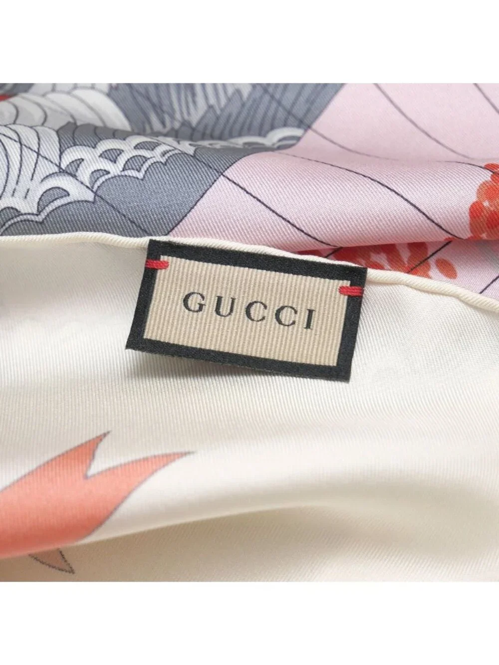 Gucci Fly Swan Scarf 90 Large Silk Twill